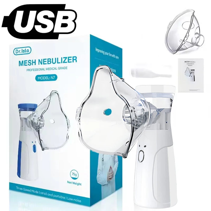Mini Portable Medical Silent Mesh Nebulizer: Handheld Asthma Inhaler Atomizer, for Children Health Care & Home Humidifier Use