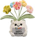 Crochet Forget Me Not Flower Pot Birthday Gifts for Women