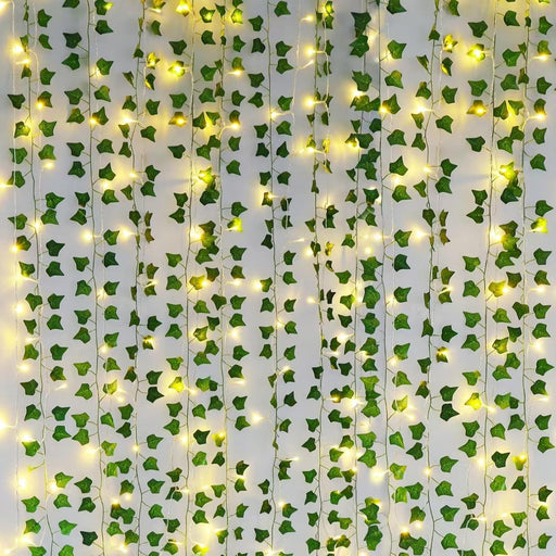 Fake Vines for Room Decor(12 Pack 84 FT),with CE Certified 80 LED String Lights,Artificial Plant Ivy for Aesthetic Home 