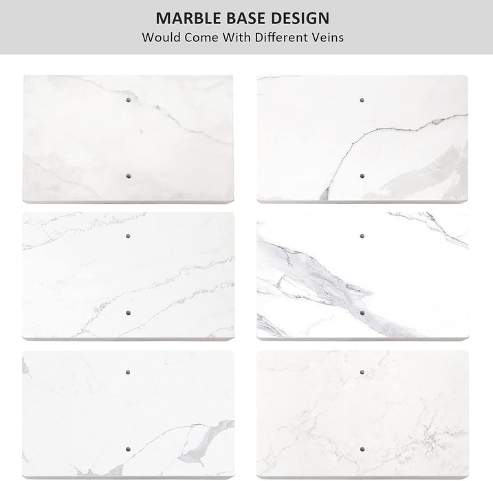 40 Inch Standing Towel Rack Double-T Shape Tall Bath Towel Sheet Holder with Marble Design Base for Bathroom Floor Next 
