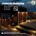 Solar Deck Lights Outdoor 16 Pack,Step Light Waterproof,Warm White
