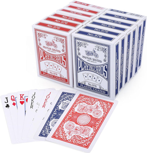 Playing Cards, 12 Pack, Decks of Cards Bulk, Poker Size, Standard Index, for Blackjack, Euchre, Canasta Card Game, 6 Blu