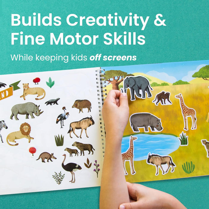 Animal Habitats Sticker Book | 12 Coloring & Activity, 500+ Stickers