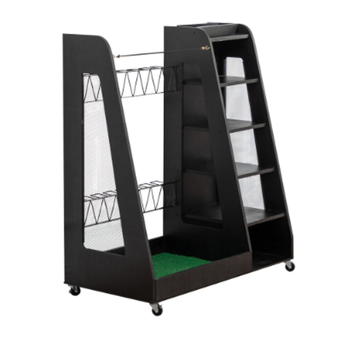 Two-Bag Wooden Golf Storage Rack