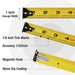 25FT Pink Tape Measure, 1/8 Fractions Easy Read Measuring Tape