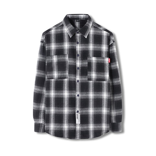 The New Men'S Regular-Fit Long-Sleeve Plaid Flannel Shirt Fashion Casual