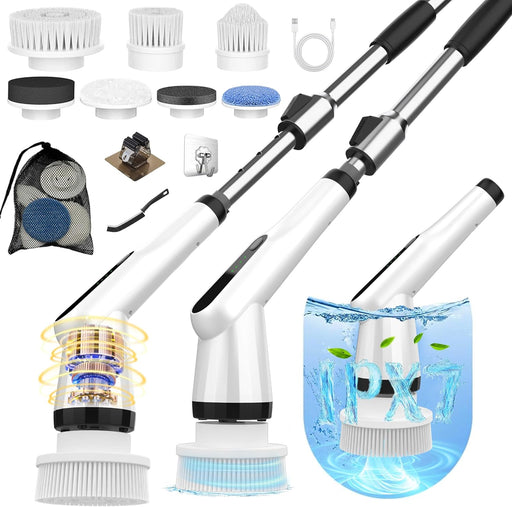 Electric Spin Scrubber, Cordless Shower Scrubber for Bathroom