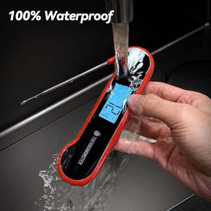 0.5 Sec Instant Read Meat Thermometer Digital for Cooking, Red