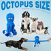 Tough Dog Toys, Stuffed Chew Large Dog Toys to Keep Them Busy, Interactive Squeaky Tug of War Doggie Toy, Crinkle Blue O