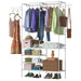 Freestanding Metal Garment and Shoe Rack