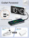 110dB Extra Loud Alarm Clock for Heavy Sleepers Adults, Digital Clock with 7 Color Night Light, RGB Display, Dual USB Charger, Small Clocks for Bedrooms, Kids, Teens (White+RGB)