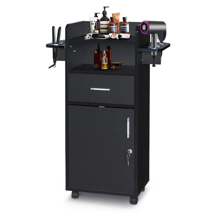Rolling Salon Cart with Drawer and Tool Holders