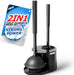 2in1 Toilet Brush and Plunger Set - Bathroom Bowl Holder Combo
