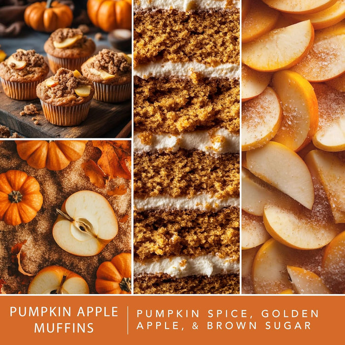 Fall Wax Melts Pumpkin Party 4pk – Long Lasting, Strong Scent Melts for Warmers, Includes Pumpkin Spice with Apple Muffi