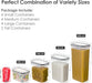 Airtight Food Storage Containers Set, 14 PCS Kitchen Storage Containers with Lids for Flour, Sugar and Cereal, Plastic Dry Food Canisters for Pantry Organization and Storage