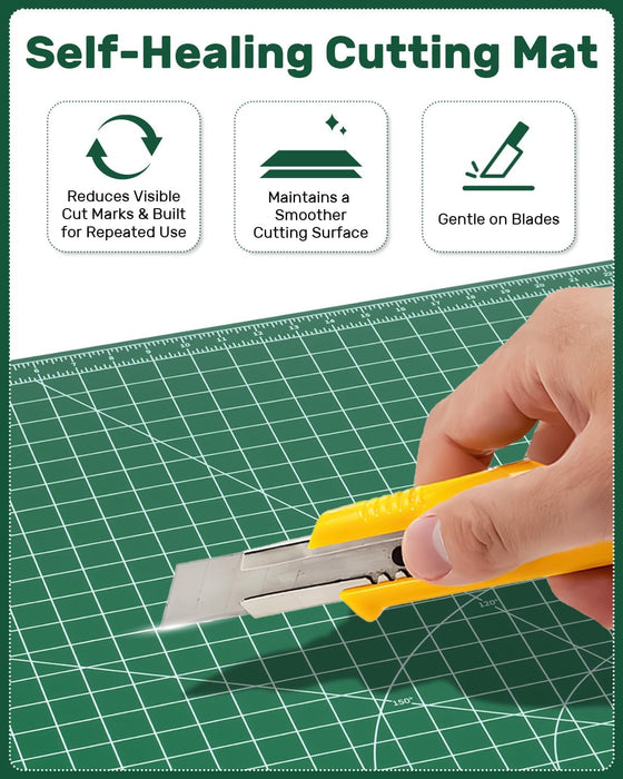 Self Healing Cutting Mat, 11" x 17", Double-Sided Rotary Cutting Mat for Sewing, Quilting, Scrapbooking & Craft, Craft C
