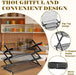 𝟐𝟒% 𝐎𝐅𝐅 4 Tier Collapsible Cooling Rack - Adjustable Black Stainless Steel Baking Rack with Mesh Leak Proof, Foldab