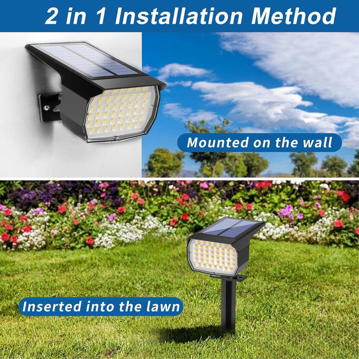 Solar Spot Lights Outdoor Waterproof Spotlights 12 Pack Warm White