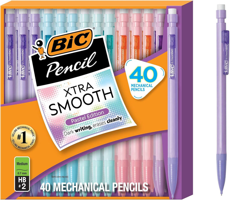 Xtra-Smooth Mechanical Pencils, 0.7 mm Medium Point, 40-Count