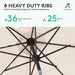 9FT Outdoor Patio Umbrella, Market Umbrella, Beige