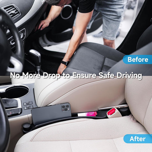 Car Seat Gap Filler Organizer 2Pack Soft Foam 3IN1 Multifunctional