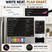 Black Magnetic Calendar for Refrigerator, Dry Erase Fridge Calendar