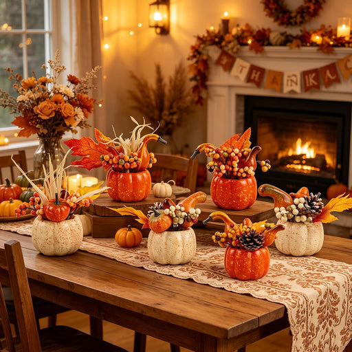 Fall Decorations for Home Table Centerpiece Fake Pumpkin Decor