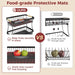 2-Tier Fruit Basket with Banana Hangers, Detachable Metal Bowl