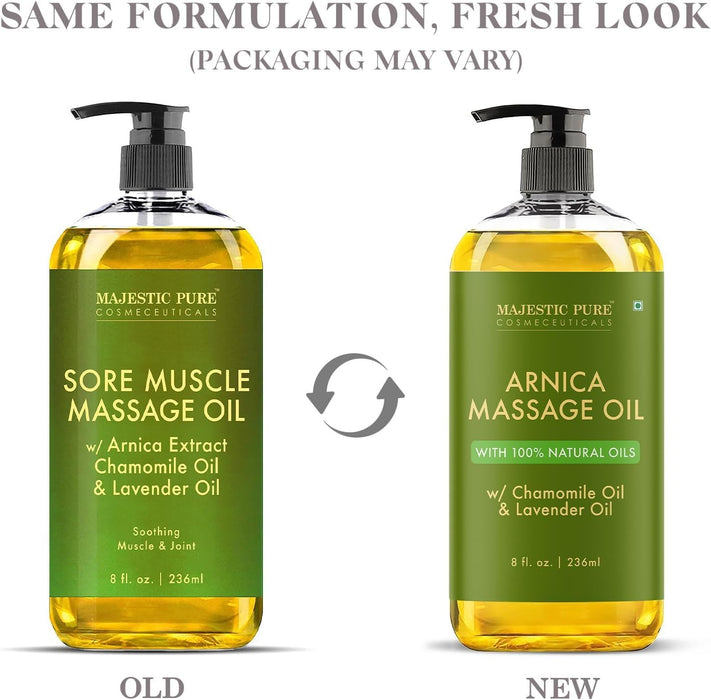 Arnica Sore Muscle Massage Oil for Massage Therapy - 8 Fl Oz