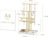 Jewelry Stand Holder Organizer: 14.5" Sturdy Hanger for 80 Pcs Jewelry, Gift for Women, Gold Jewlery Tower for Necklace,