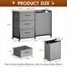 2-in-1 Closet Organizers and Storage, 3 Drawer for Closet, Grey