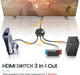 HDMI Switch 3 in 1 Out, 4K@60Hz HDMI Switcher with 2.6FT HDMI Cable