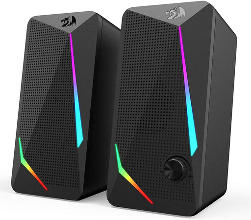 GS510 RGB Wired Desktop Speakers, 2.0 Channel Stereo Sound, Black