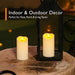 6"x3" Outdoor Waterproof Flameless Candles, LED Candles, Battery Operated Candles with Remote and Timers, Electric Fake 