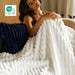 GentleSoft White Throw Blanket for Couch - Halloween Fall Decorations for Home Living Room Decor, Cozy Fleece Fall Blanket for Sofa, Birthday Gifts for Women Mom Her, Off White, 50x60 Inches