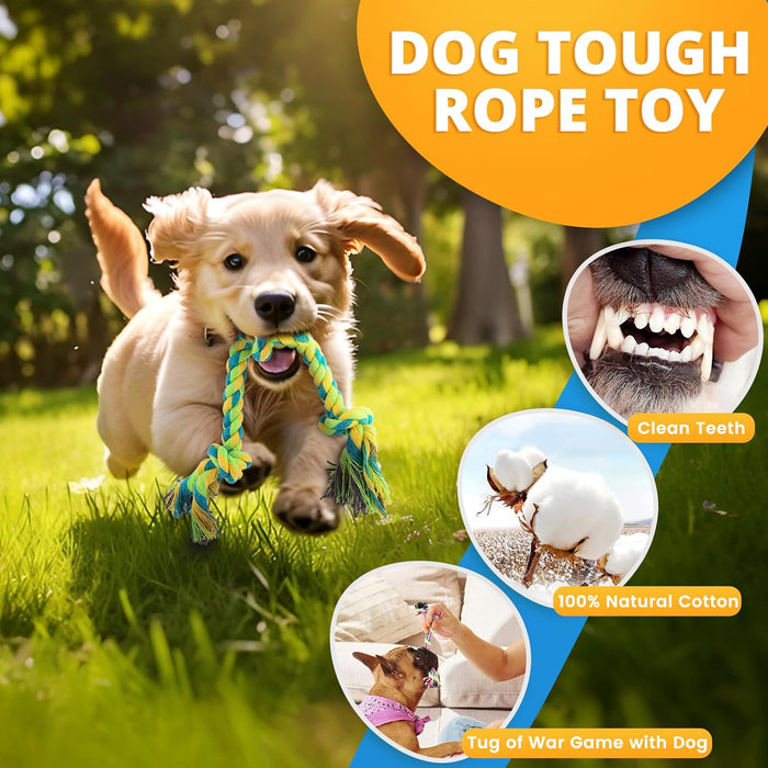8 Pack Puppy Toys for Small Dogs, Luxury Dog Chew Toys with Squeaky Plush Toys, Rope Toys and Ball, Teething Toys for Puppy Supplies