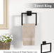 10-Pieces Matte Black Bathroom Accessories Set 23.6 Inch Towel Bar Set.