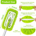 Reusable Dry Sweeping Cloths Microfiber Wet Mop Pads Compatible with Swiffer Sweeper Mop Replacement Sweeping Mopping pa