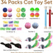 Cat Toys for Indoor Cats, 34 Pack Interactive Cat Toy Set for Kitten