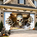 Halloween Garage Door Cover 16x7 FT, Realistic Garage Scene Design