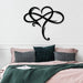 Infinity Heart Wall Decor, Unique Infinity Heart Metal Art Wall Decor Love Sign Steel Wall Plaques Bedroom Ornaments for