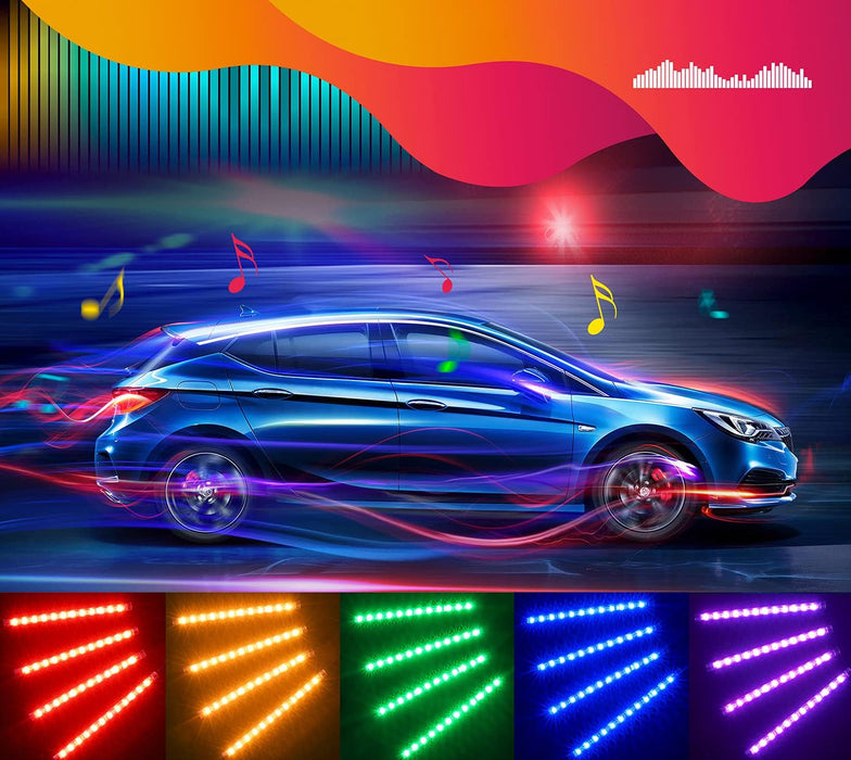 Car LED Lights, RGB Smart Car Interior Lights, App Control