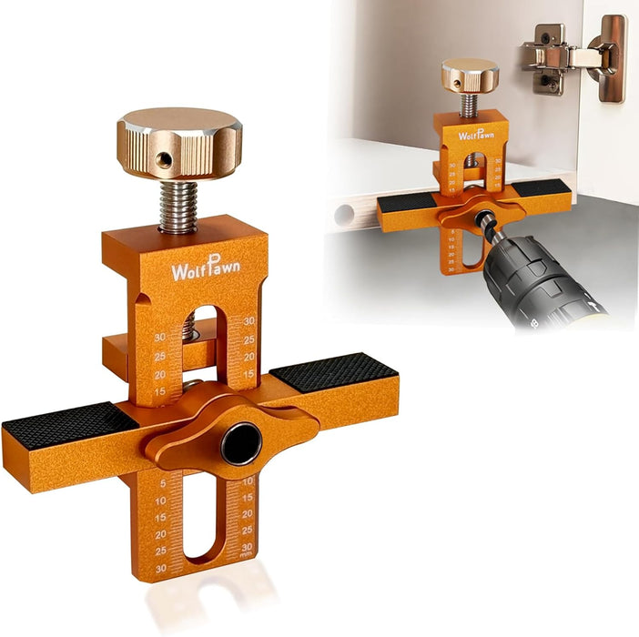 2-in-1 Cabinet Hinge Jig, Adjustable Positioner for Frameless