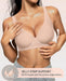 Womens Jelly Bras Wireless Deep V Bralette Comfy Push Up Tshirt Bras