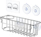 3-In-1 Sponge Holder for Kitchen Sink with Suction Cups & Adhesive Hook , In-sink Sponge Holder, Wall Hanging Sink Caddy Organizer Rack - Sponge, Dish Cloth, Brush, Scrubber - 304 Stainless Steel