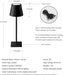 2 Pack Cordless Black Table Lamps, Rechargeable Portable LED Desk Lamps