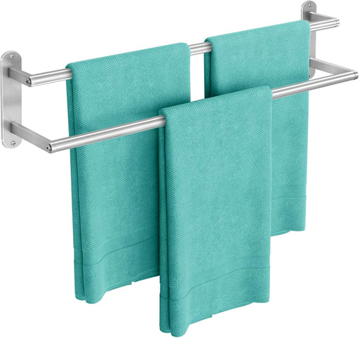 Towel Rack for Bathroom, Double Towel Bar 24Inch, Stainless Steel Bathroom Towel Holder, Double Towel Hanger Wall Mounte