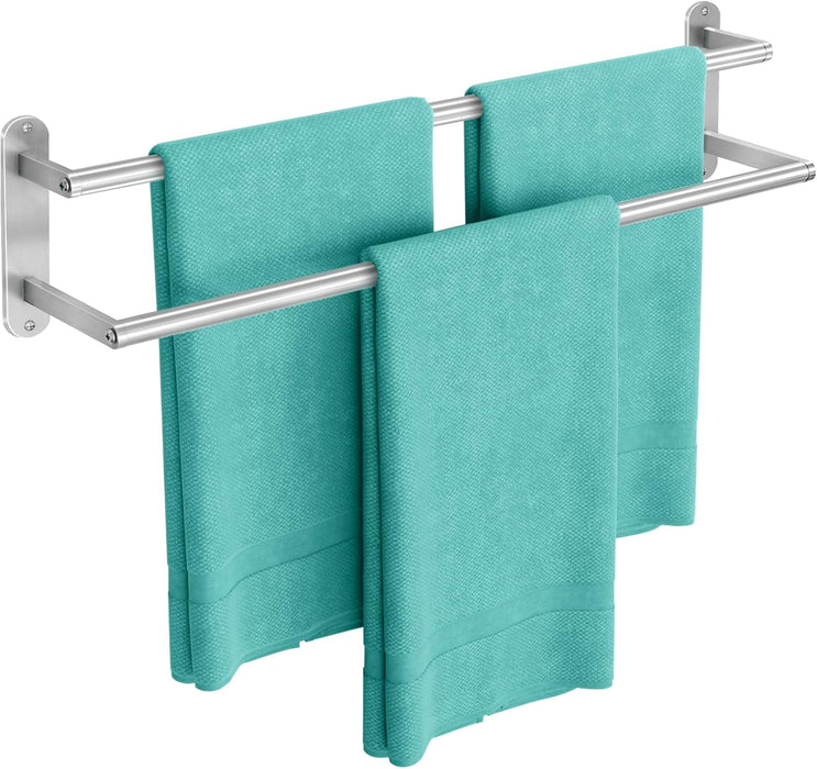 Towel Rack for Bathroom, Double Towel Bar 24Inch, Stainless Steel Bathroom Towel Holder, Double Towel Hanger Wall Mounte