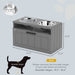 Elevated Dog Bowl Station with Storage