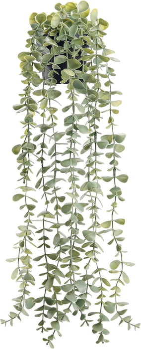 24" Fake Hanging Eucalyptus Plant for Bathroom Wall Art Decor